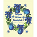 Therapeutic Christmas Colouring book VI: 50 one sided Christmas colouring Stress Relief pictures for Adults, Blue Wreath & Bauble Soft paper back cove