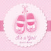 It's a Girl! A Baby Shower Guest Book: A Cute Pink Baby Shoes Themed Guest Book for Girls with Sign-In Pages, Wishes & Memories, Gift Log & Photo Page