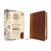 NIV Application Bible, Large Print, Leathersoft, Brown, Red Letter, Comfort Print: Bringing the Ancient Message of the Bible Into Your World