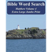 Bible Word Search Matthew Volume 4: King James Version Extra Large Jumbo Print