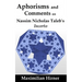 Aphorisms and Comments: on Nassim Nicholas Taleb's Incerto