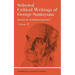 Selected Critical Writings of George Santayana: Volume 1