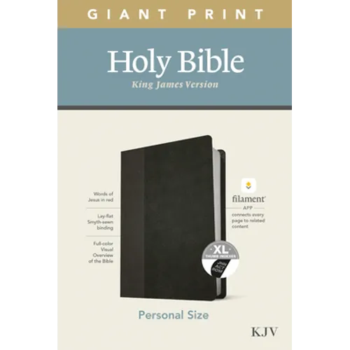 KJV Personal Size Giant Print Bible, Filament Enabled Edition (Leatherlike, Black/Onyx, Indexed)