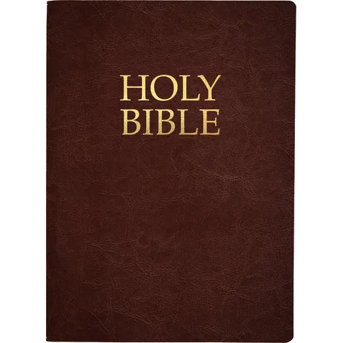 Kjver Holy Bible, Large Print, Dark Mahogany Genuine Leather, Thumb Index