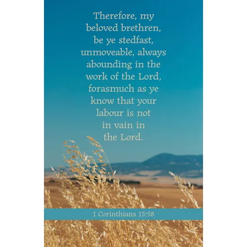 General Worship Bulletin: Be Ye Stedfast (Package of 100): 1 Corinthians 15:58 (Kjv)