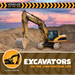 Excavators on the Construction Site