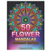 50 Flower Mandalas Midnight Edition: Big Mandala Coloring Book for Adults 50 Images Stress Management Coloring Book For Relaxation, Meditation, Happin