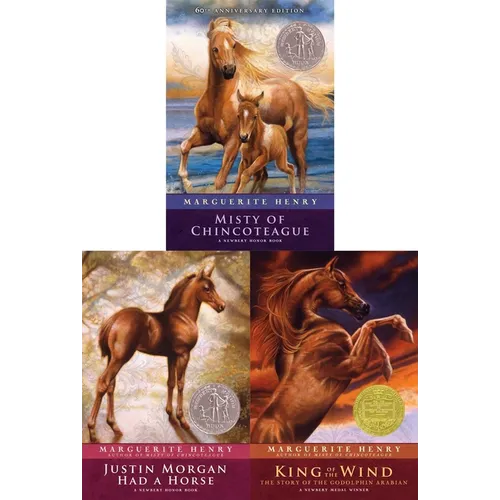 Marguerite Henry Treasury of Horses Collected Set: Misty of Chincoteague, Justin Morgan Had a Horse, King of the Wind