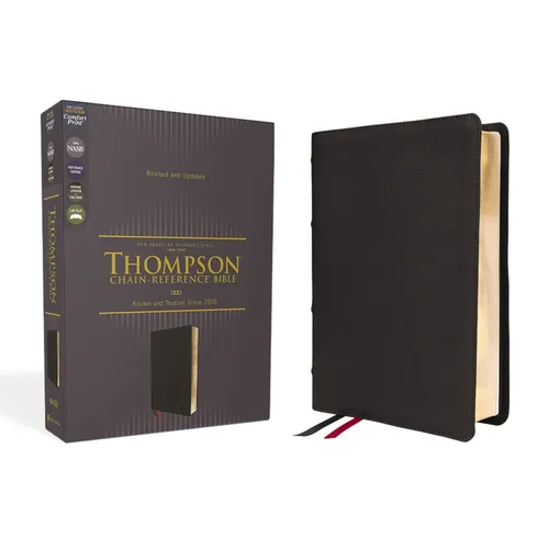 Nasb, Thompson Chain-Reference Bible, Genuine Leather, Calfskin, Black, 1995 Text, Red Letter, Comfort Print