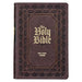 KJV Study Bible, Large Print King James Version Holy Bible, Thumb Tabs, Ribbons, Faux Leather Dark Brown Debossed