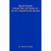 Selections From The Letters Of St. Francis De Sales