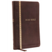KJV, Thinline Bible, Standard Print, Imitation Leather, Brown, Indexed, Red Letter Edition, Comfort Print