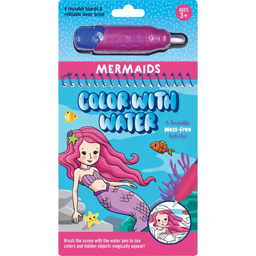 Color with Water - Mermaids (Includes Mess Free Water Pen)