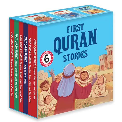 First Quran Stories (6 Books Box Set): An Illustrated Board Book Boxset Consisting Islam Story Books for Kids Values of Islam and the Holy Quran Ages