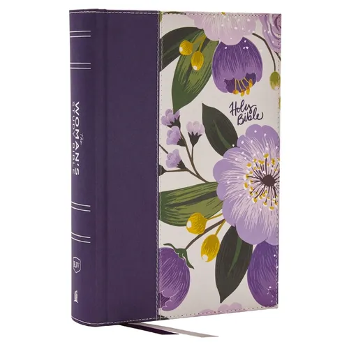 Kjv, the Woman's Study Bible, Purple Floral Cloth Over Board, Red Letter, Full-Color Edition, Comfort Print: Receiving God's Truth for Balance, Hope,