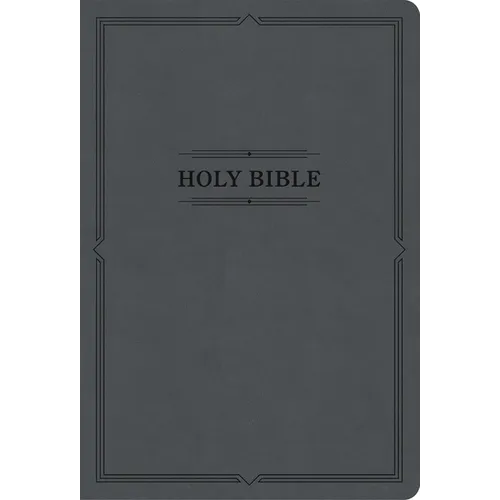 KJV Large Print Thinline Bible, Value Edition, Charcoal Leathertouch