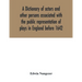 A dictionary of actors and other persons associated with the public representation of plays in England before 1642