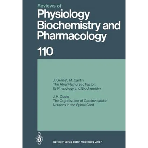 Reviews of Physiology, Biochemistry and Pharmacology 110 - Paperback