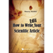 How to Writeë"edit Your Scientific Article