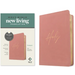 NLT Compact Bible, Filament Enabled (Leatherlike, Holy Dusty Pink, Red Letter)