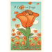 The Vintage Journal Illustration of California Poppy Person