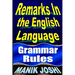 Remarks in the English Language: Grammar Rules