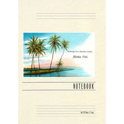 Vintage Lined Notebook Greetings from the Hawaiian Islands, Aloha Nui