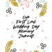 Our First Look Wedding Day Memory Journal: Wedding Day Bride and Groom Love Notes