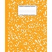 Marbled Composition Notebook: Orange Marble Wide Ruled Paper Subject Book