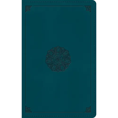 ESV Giant Print Personal Size Bible, Red Letter (Trutone, Deep Teal, Emblem Design)