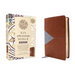 NIV Application Bible, Personal Size, Leathersoft, Brown/Blue, Red Letter, Comfort Print: Bringing the Ancient Message of the Bible Into Your World