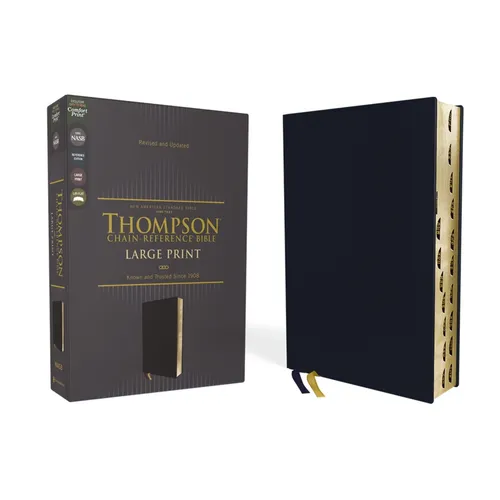 Nasb, Thompson Chain-Reference Bible, Large Print, Leathersoft, Navy, 1995 Text, Red Letter, Thumb Indexed, Comfort Print