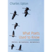 What Poets Used to Know: Poetics - Mythopoesis - Metaphysics