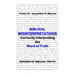 Biblical Misinterpretations: Correctly Interpreting the Word of Truth