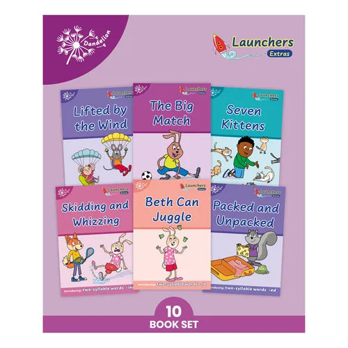Phonic Books Dandelion Launchers Extras Stages 16-20: Simple Two-Syllable Words and Suffixes