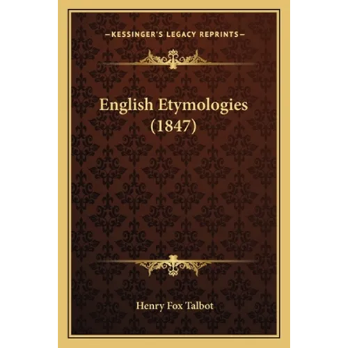 English Etymologies (1847)