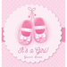 It's a Girl! Baby Shower Guest Book: A Cute Pink Baby Shoes Themed Guest Book for Girls with Sign-In Pages, Wishes & Memories, Gift Log & Photo Pages