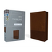 Niv, Thinline Bible, Large Print, Leathersoft, Brown, Zippered, Red Letter, Comfort Print