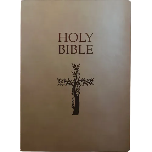 Kjver Holy Bible, Cross Design, Large Print, Coffee Ultrasoft: (King James Version Easy Read, Red Letter, Brown)