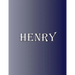 Henry: 100 Pages 8.5" X 11" Personalized Name on Notebook College Ruled Line Paper