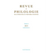 Revue de Philologie de Litterature Et d'Histoires Anciennes 89-2