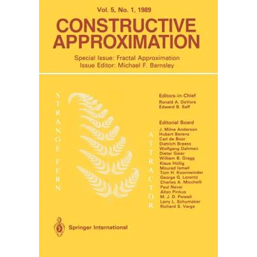 Constructive Approximation: Special Issue: Fractal Approximation