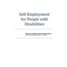 Self-Employment for People with Disabilities
