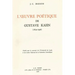 L' Oeuvre Poetique de Gustave Kahn (1859-1936)