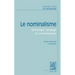 Le Nominalisme: Ontologie, Langage Et Connaissance