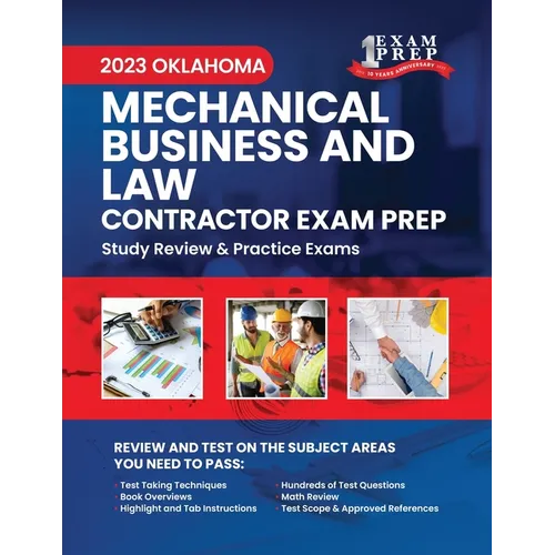 2023 Oklahoma Mechanical Business and Law Contractor Exam Prep: 2023 Study Review & Practice Exams - Paperback