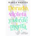 Dorado, Violeta Y Verde Menta