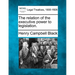 The Relation of the Executive Power to Legislation.