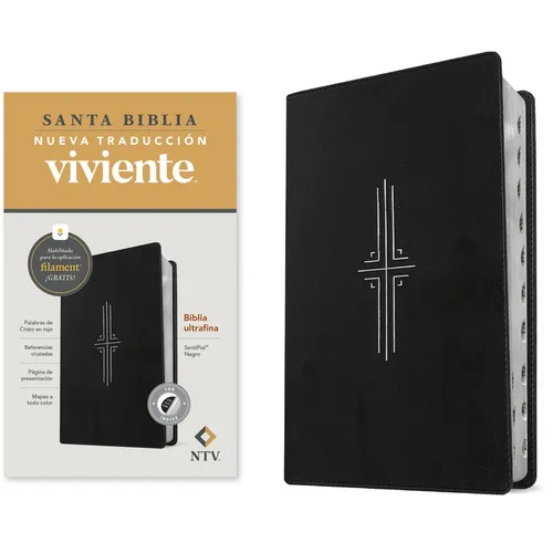 Biblia Ultrafina Ntv, Con Filament (Sentipiel, Negro, Índice, Letra Roja)