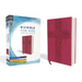 Niv, Bible for Kids, Large Print, Leathersoft, Pink, Red Letter, Comfort Print: Thinline Edition